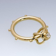 18ct Gold Diamond Roll Ring
